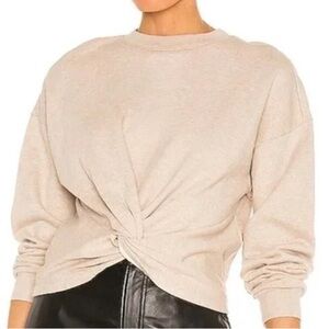 Frame Twisted Front Heather Beige Sweatshirt